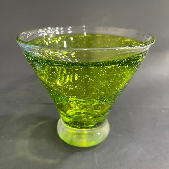 4 Hand Blown Bubble Glass Stemless Martini Anthropologie Glasses - Picture 6 of 10